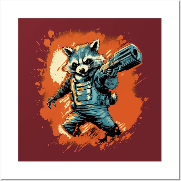 Rocket Raccoon Wall Art by DavidLoblaw